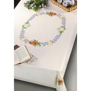 Broderipakning - Blomsterkrans med valmue