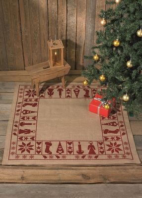 Broderipakning - Juletrstppe - Julestemning