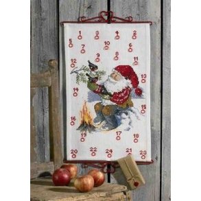 Broderipakning - Julekalender - Julemand med dompap.