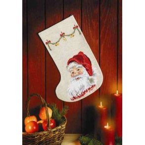 Broderipakning - Julesok med julemanden