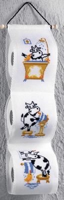 Broderipakning - Toiletrulleholder med ker