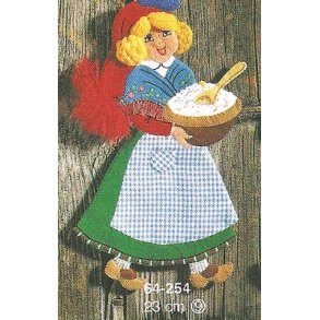 Mnster til filtnisse - Nissemor med grdfad 23 cm