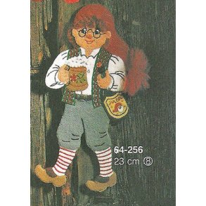 Mnster til filtnisse  - Nissedreng med mjd 23 cm