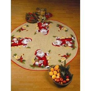 Broderipakning - X - large Juletrstppe - Julemand med lam