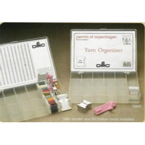 Garnordner - Permin - Opbevaringsboks af plast til restgarner inkl. garnopvinde