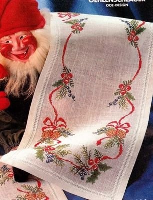 Broderipakning - Julelber med kogler og br