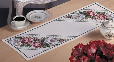 Broderipakning - Lber med blomster