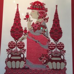 Broderi pakning - Bjrn Wiinblad Bl Dame