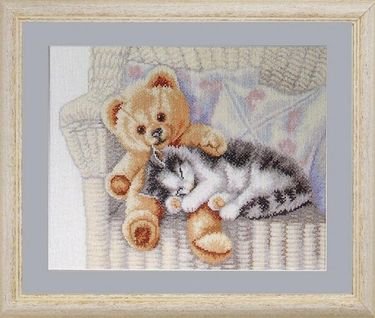 Broderipakning - Sm venner syet p hr