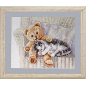 Broderipakning - Sm venner syet p hr