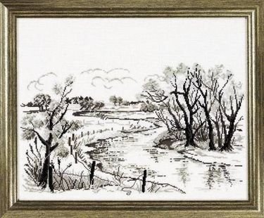 Broderipakning - Vinter i grafik