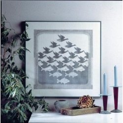 Broderipakning - Escher Fugl og fisk