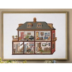 Broderipakning - Dukkehus