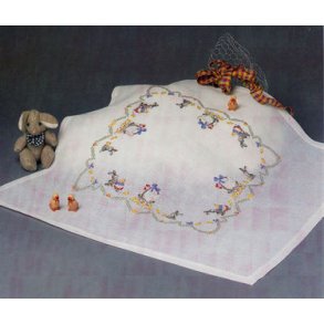 Broderipakning - Pskedug med kyllinger