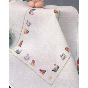 Broderipakning - Dug med Hns 140 x 140 cm Aida