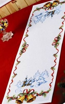 Broderipakning - Julelber - Kirkeklokker