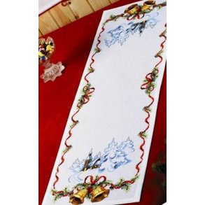 Broderipakning - Julelber - Kirkeklokker