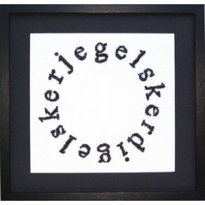 Broderipakning - Billede - Jeg elsker dig