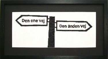 Broderipakning - Billede - Den ene vej