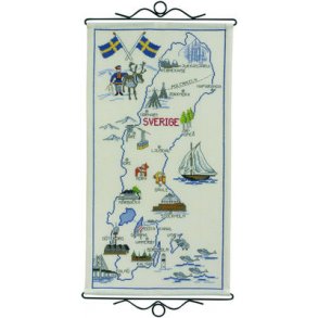Broderipakning - Landkort - Sverige
