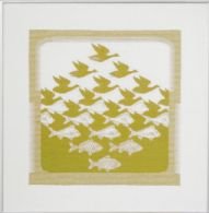 Broderipakning - Escher Fugl og fisk