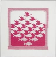 Broderipakning - Escher Fugl og fisk