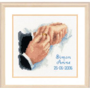 Broderipakning - Bryllup - Ringen