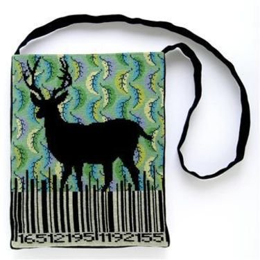 Stramaj pakning - Taske med Hjort ved Skovs - Str. Medium