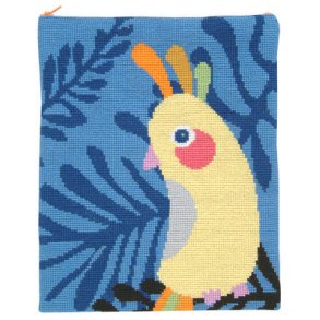 Broderipakning - Ipad taske - Kakadue p bl bund