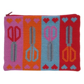 Broderipakning - Clutch / pung til sytj - Sakse