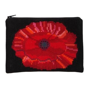 Broderipakning - Clutch / taske - Valmue