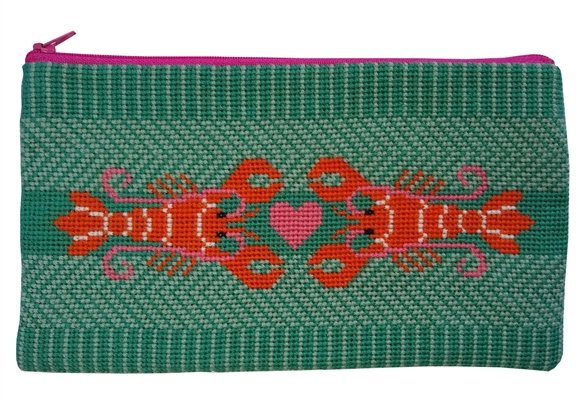Broderipakning - Clutch/ taske - Lobster Love clutch