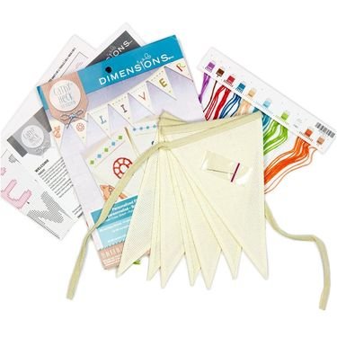 Broderipakning - Personlig Flagranke med 7 flag