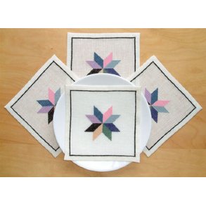 Broderipakning - Mellemlgsservietter - Peters Stjerne