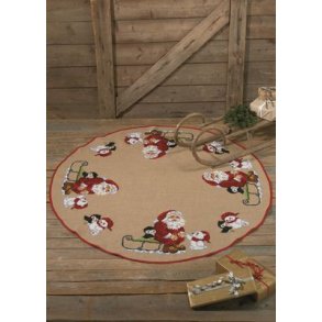 Broderipakning - Juletrstppe - Julemanden Nordp