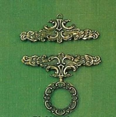 Antik look beslag af messing - Wienerbeslag 13 cm