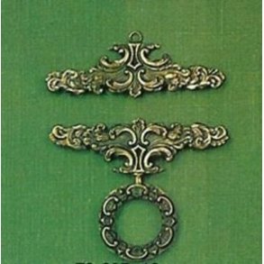 Antik look beslag af messing - Wienerbeslag 13 cm