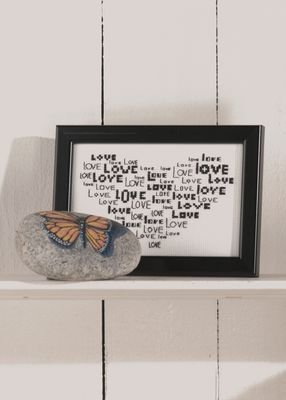 Broderipakning - Billede - Love i hjerte