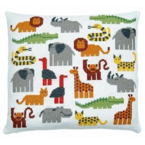 Broderi pakning - Pude afrikanske dyr