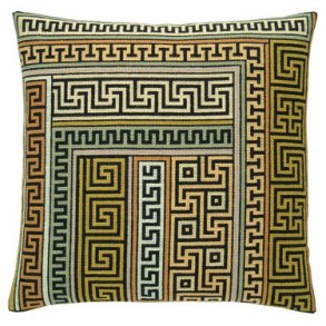 Broderipakning - Pude - A la greque - gul