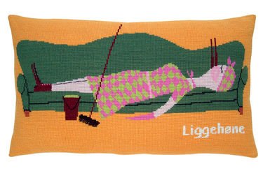 Broderipakning - Pude - Liggehne