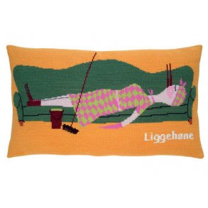 Broderipakning - Pude - Liggehne