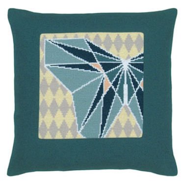 Broderipakning - Pude - Origami sommerfulg