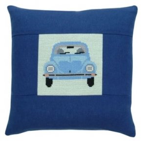 Broderipakning - Bl eller gul bobbel Folkevogn