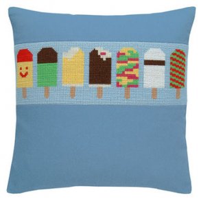 Broderipakning - Pude - Smagen af sommer