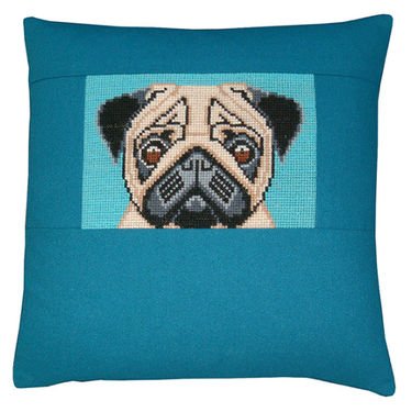 Broderi pakning - billede - Mops