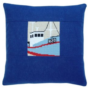 Broderi pakning - billede -  Fiskekutter