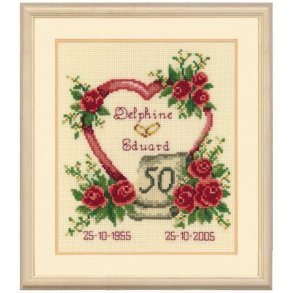 Broderipakning - Guldbryllup