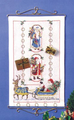 Broderipakning - Santa i bl og rd kappe