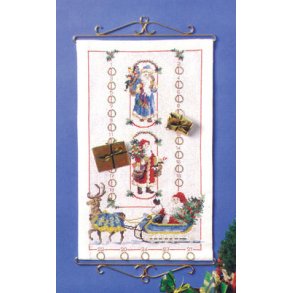 Broderipakning - Santa i bl� og r�d kappe